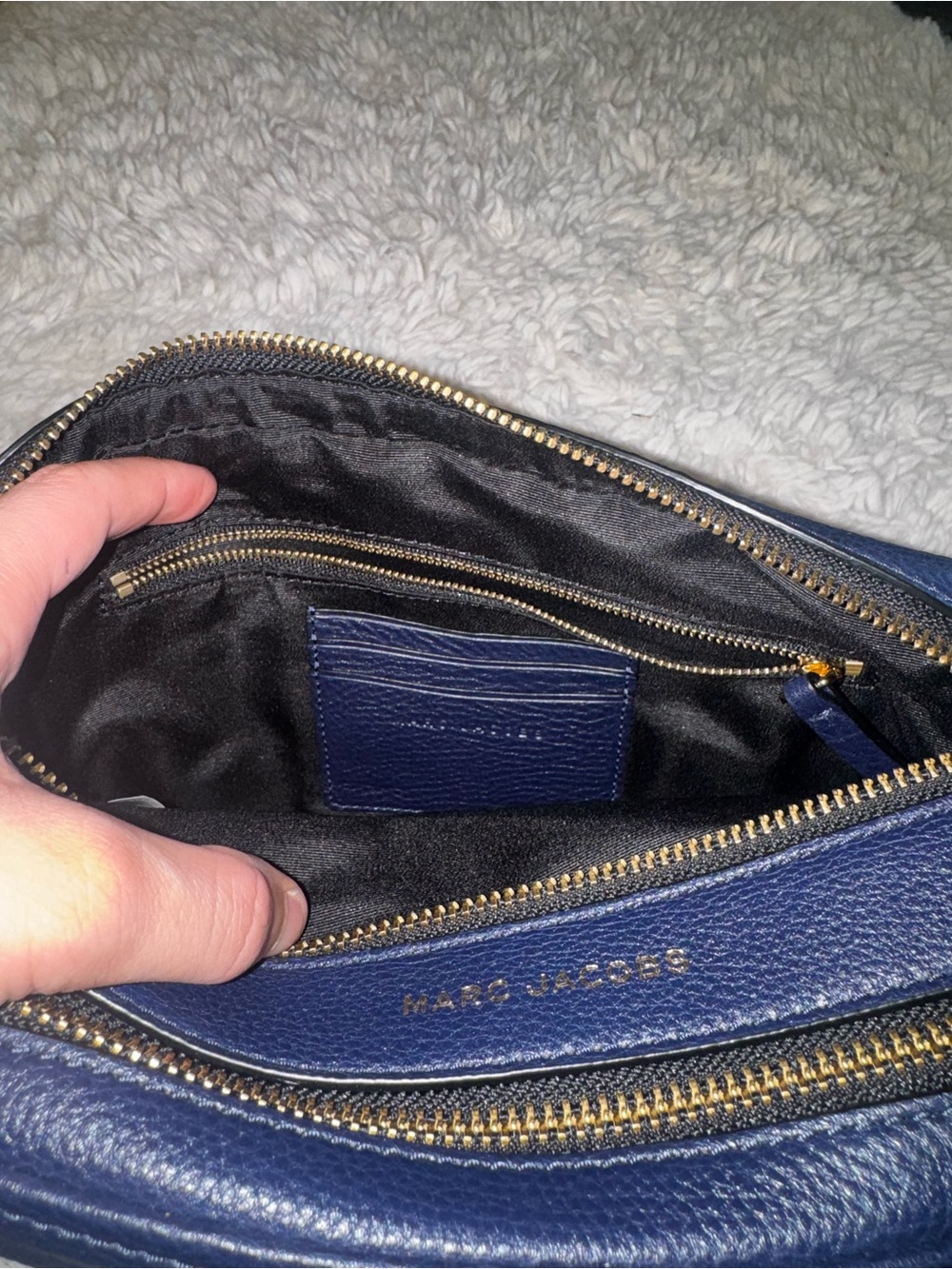 MARC JACOBS The Softshot M0014591 Navy Leather Women's Shoulder Bag - Picture 5 of 12